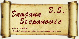 Damjana Stepanović vizit kartica